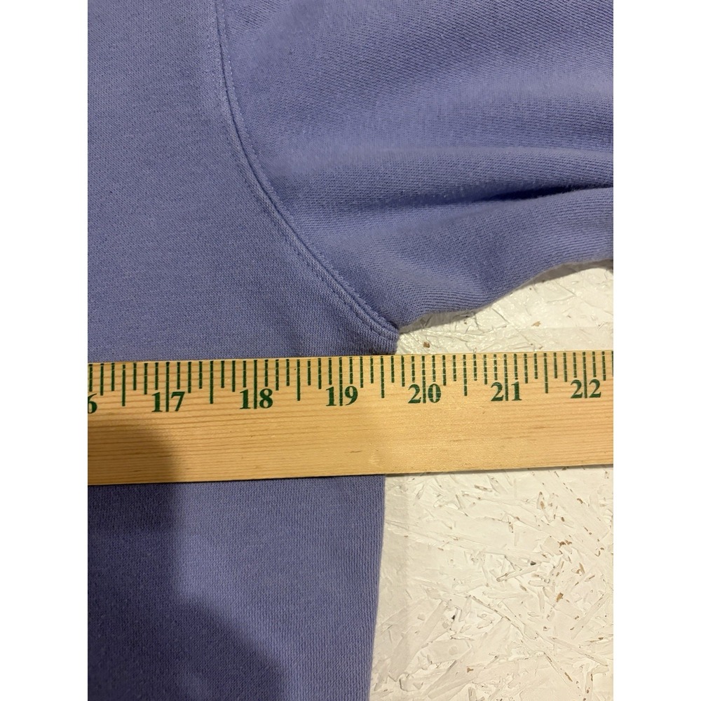 Vintage 90s Adidas Logo Sweater Youth XL Womens S Purple V Neck Sweatshirt - Picture 8 of 11